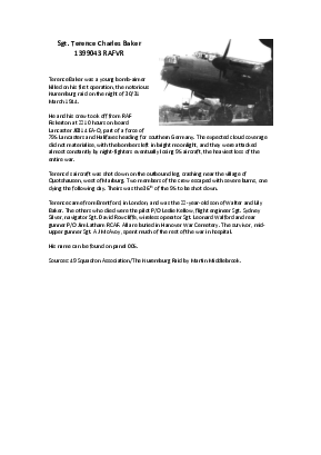 A preview of a PDF biography for Baker, Terence Charles